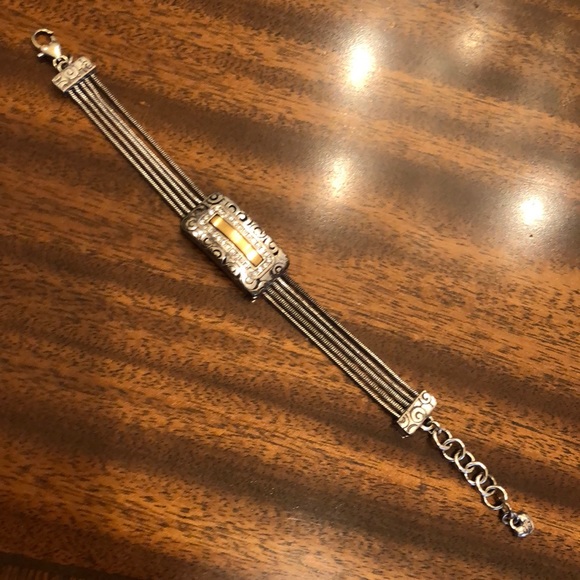 Vintage Brighton bar multi strand bracelet with Swarovski crystals - Picture 3 of 16